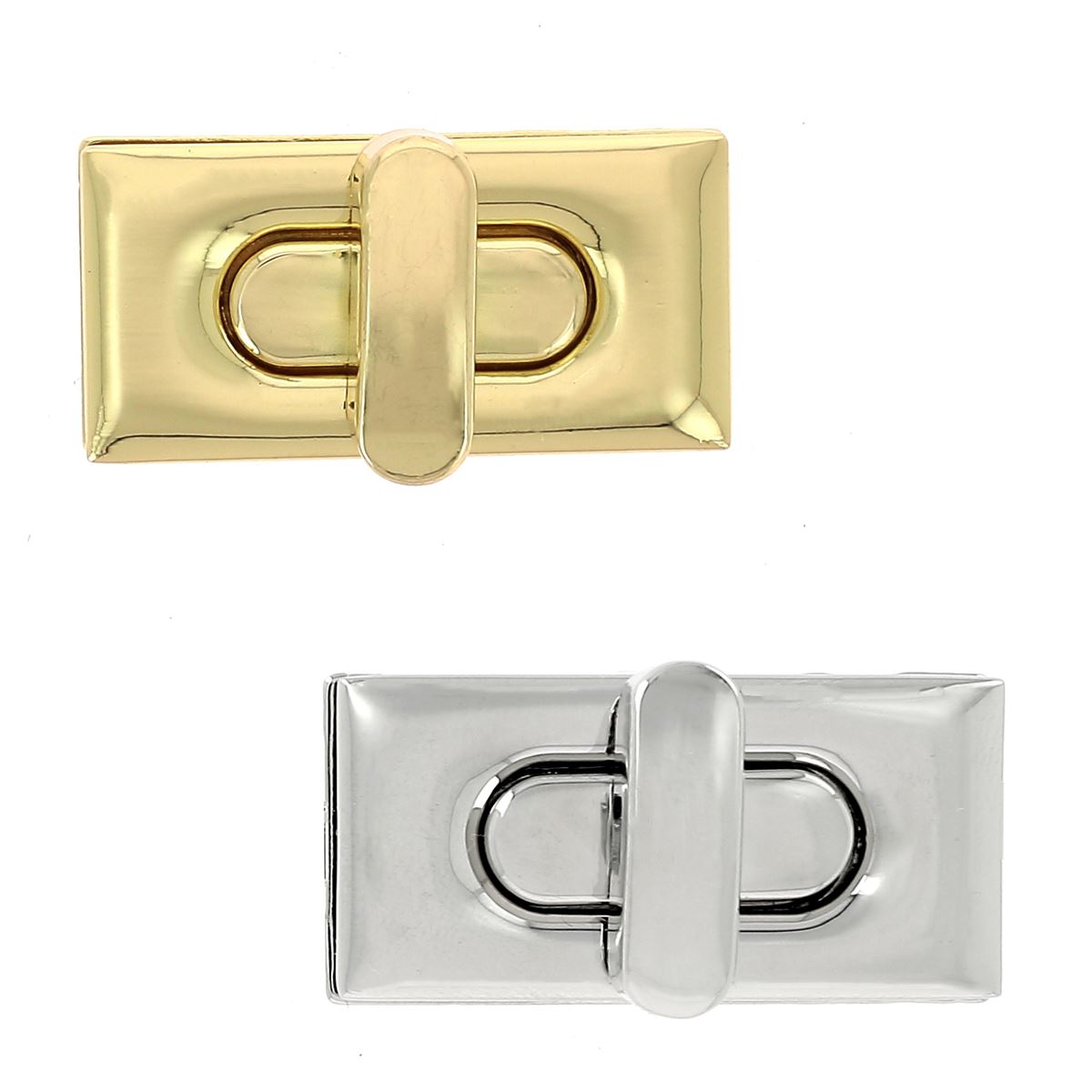 Fermoir pour sac rectangulaire Autres, 18x36mm, accessoire en métal pour fermeture de sac à main.
