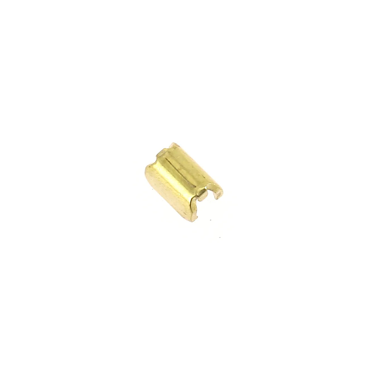 Butée métallique pour fermeture éclair en finition dorée largeur 6 mm