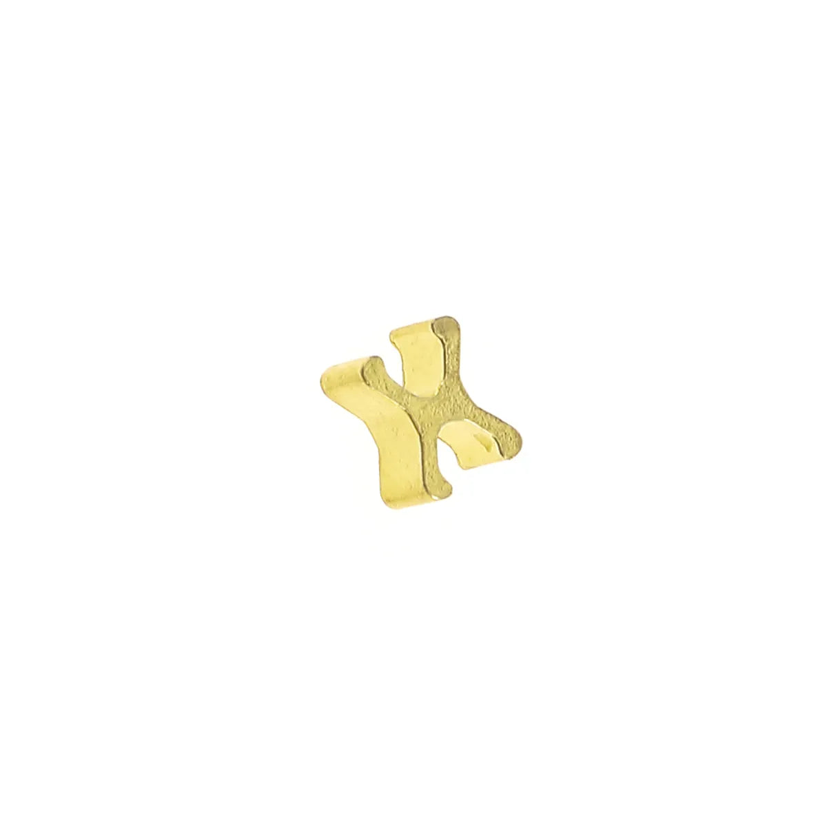 Butée métallique pour fermeture éclair finition dorée en 4 mm de largeur
