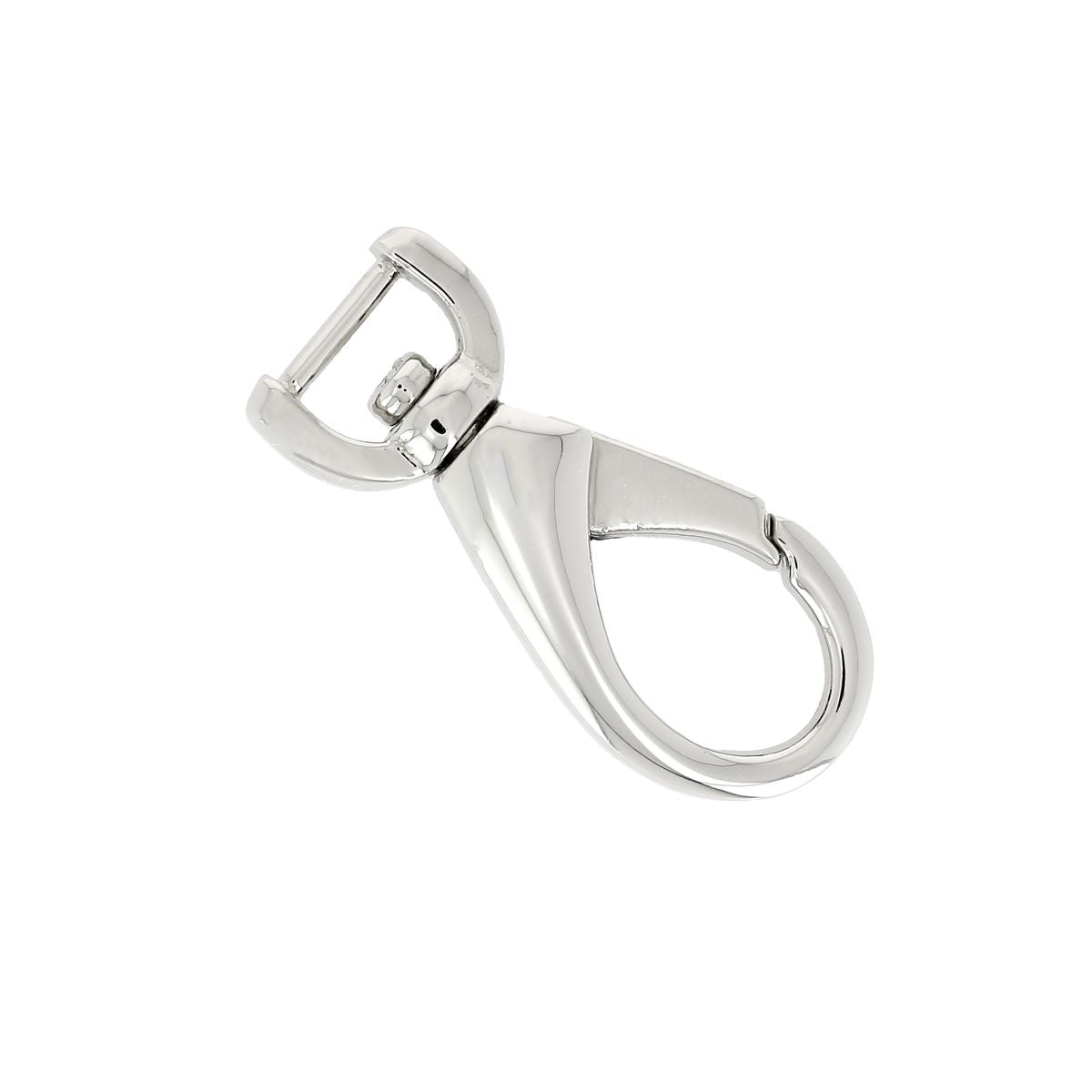 Mousqueton tournant ovale en bouclerie, attache demi-ronde, robuste et durable pour fixation sécurisée.