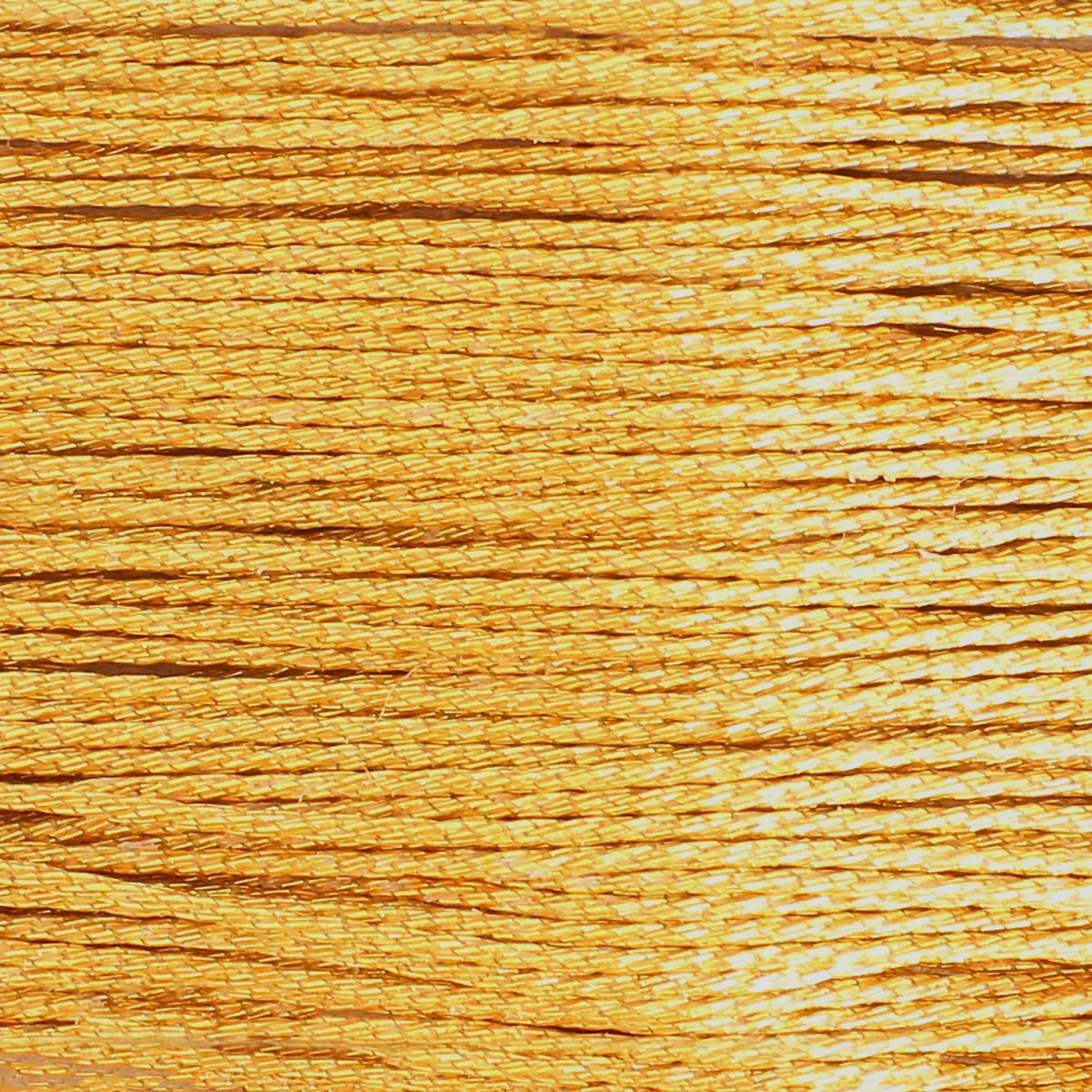 Fil polyester ciré et tressé doré métallisé. Fil brillant couleur or pour couture à la main