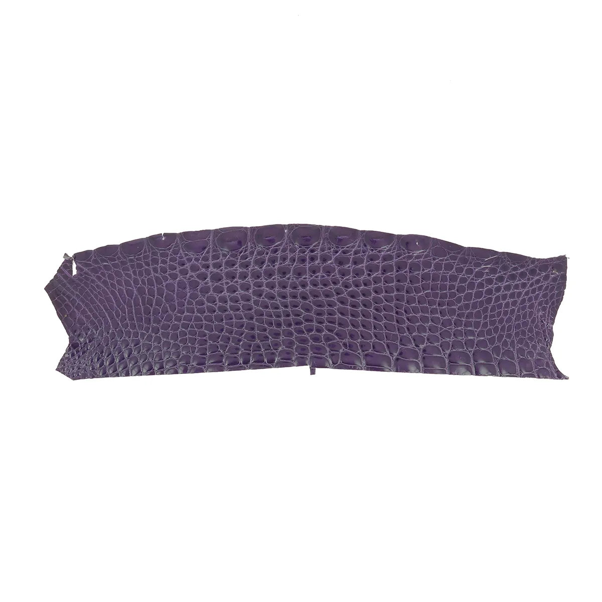 Cuir d'alligator violet brillant idéal pour la confection de bijoux et bracelet de montre
