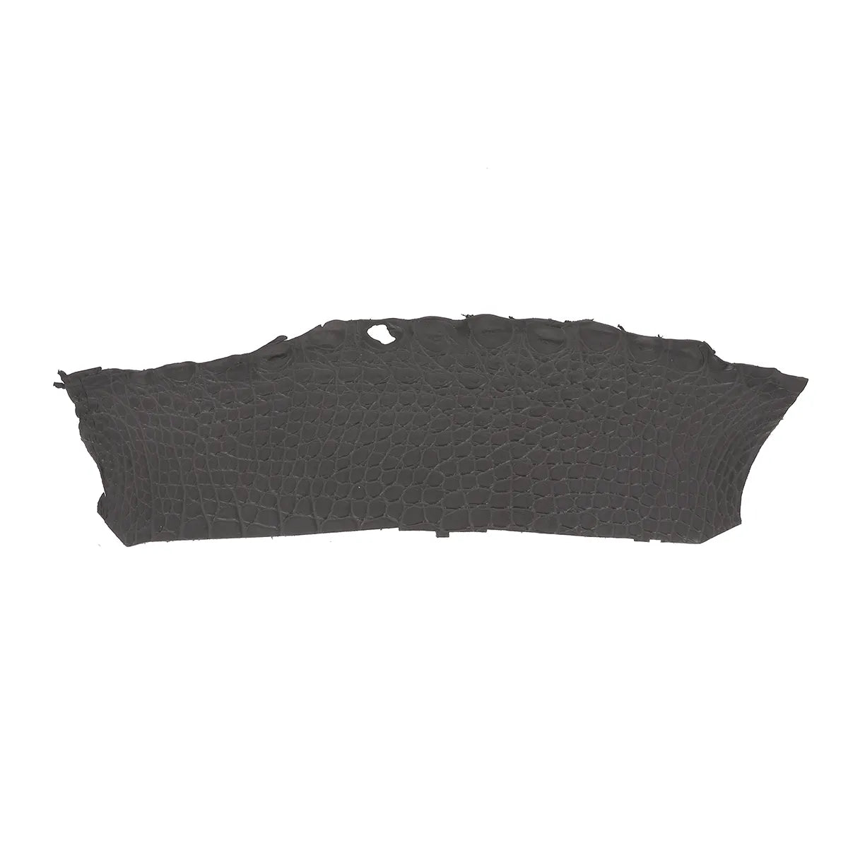 Flanc de cuir d'alligator gris. Cuir d'alligator pour la fabrication de bijoux, bracelet de montre, porte-clés et petite maroquinerie