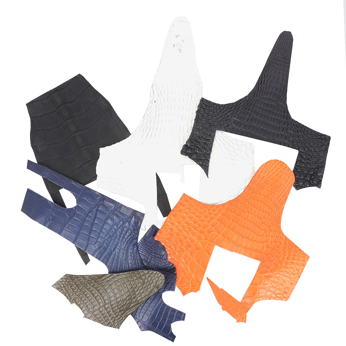 Lot de 50g de chutes de cuir d'alligator - DIVERS