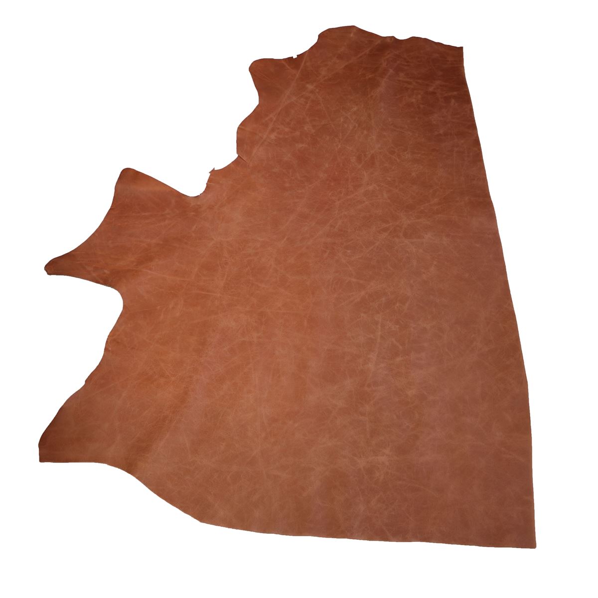 Peau de cuir de vachette pour ameublement CLUB en coloris cognac, texture lisse et naturelle, idéale pour décoration intérieure.