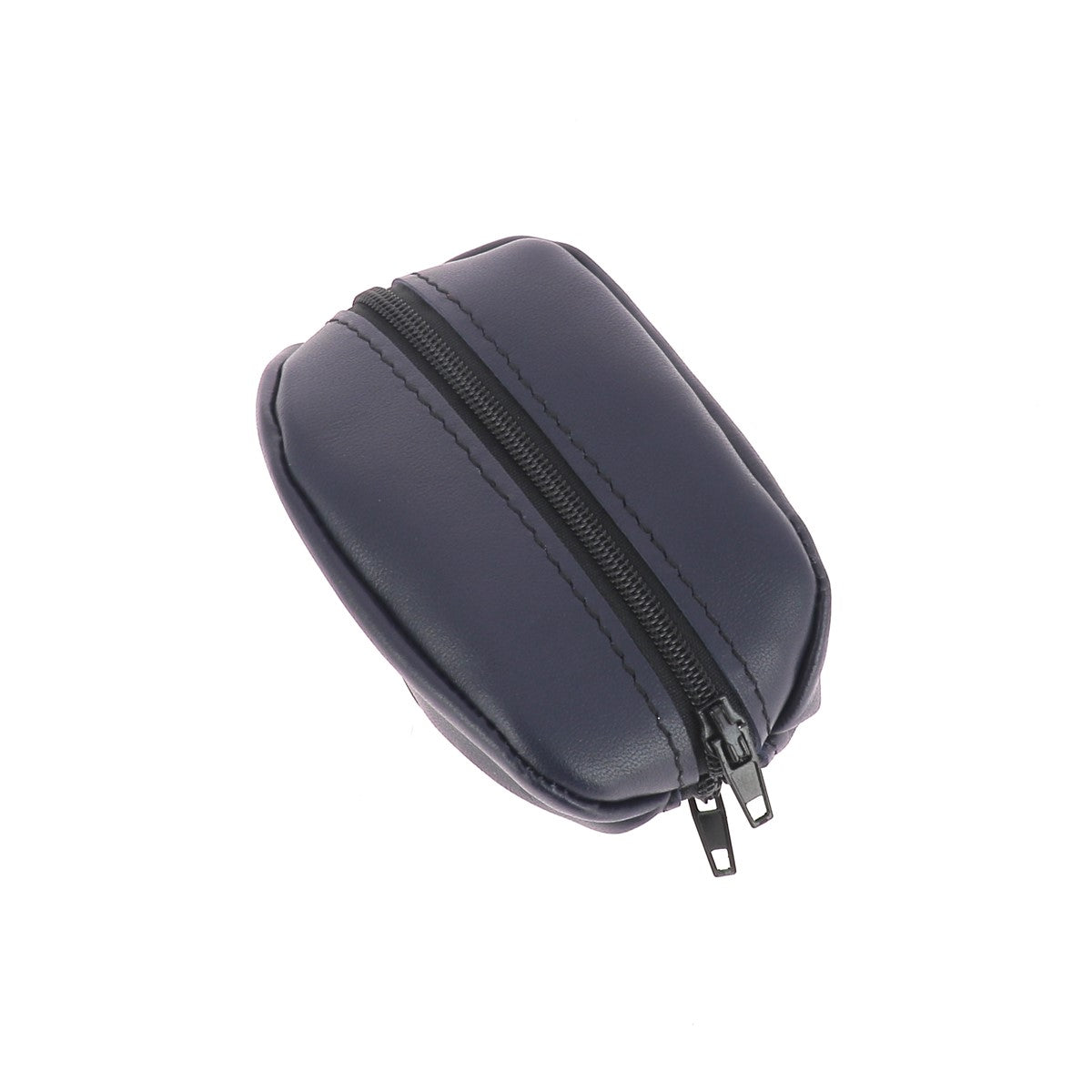 Découpes de cuir pour kit petit porte-monnaie Grain de café bleu marine par Deco Cuir, design élégant et artisanal.
