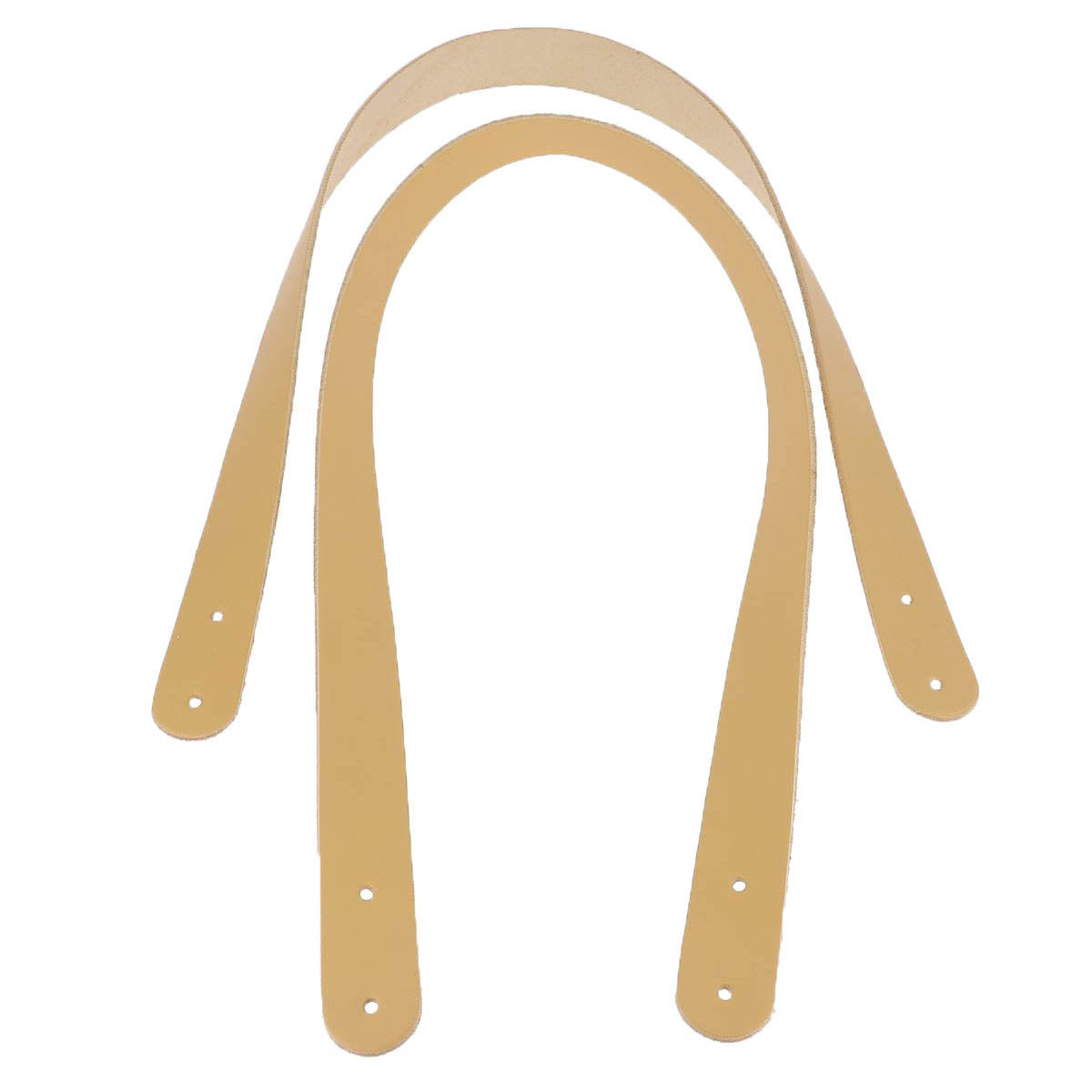 Paire d'anses en cuir végétal pour sac, 24mm x 70cm, lanières en cuir de haute qualité, finition naturelle.