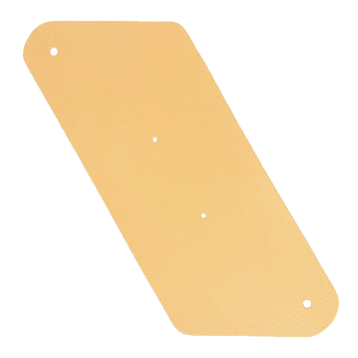 Découpe de cuir en forme de grand porte-monnaie triangle en cuir doré, par Deco Cuir, pour créations artisanales.