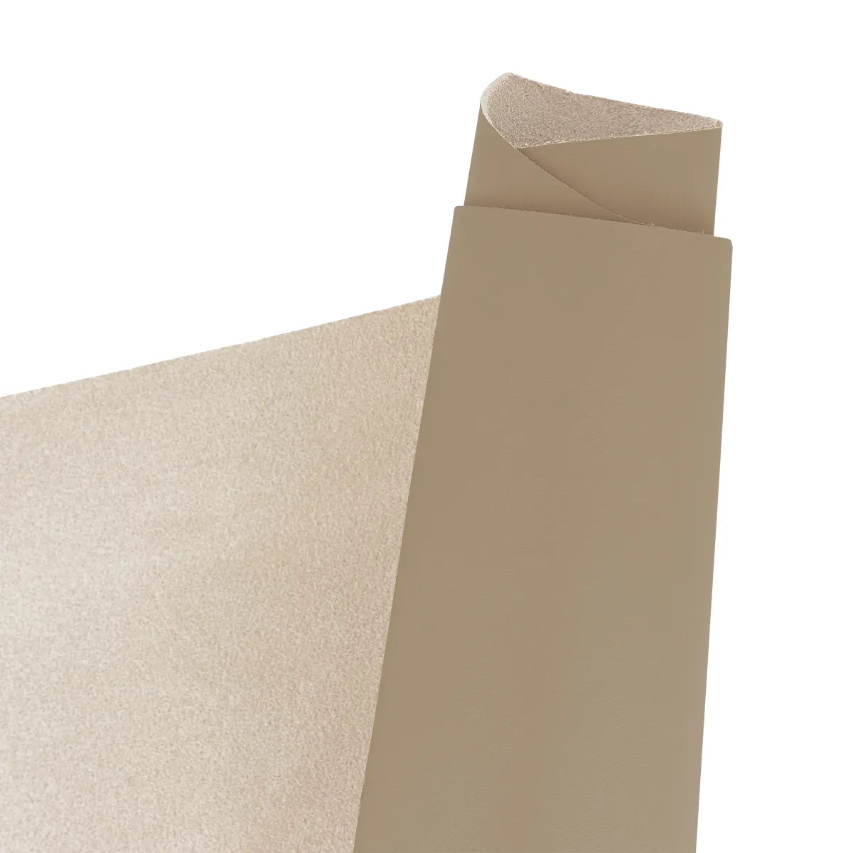 Cuir nappa lisse couleur taupe clair. Peau de cuir nappa idéale pour la fabrication de maroquinerie (sac, pochette...), portefeuille, porte-monnaie, accessoire et décoration