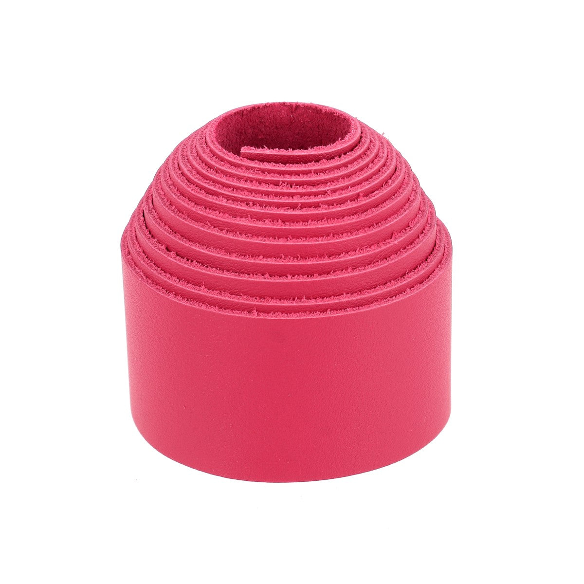Lanières en cuir de vachette SUAVE rose framboise avec boucle en métal, pour accessoires ou sacs en cuir.
