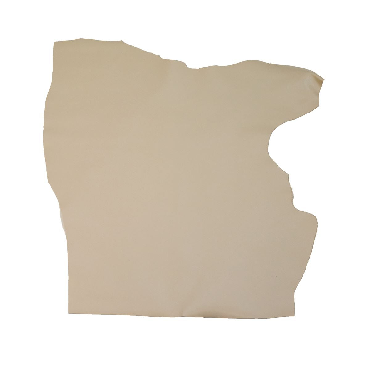 Peau de cuir de veau SATINLYS beige, texture lisse et douce, vue en gros plan, pour projet de maroquinerie ou couture.