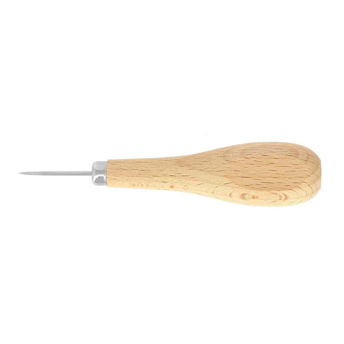 Alêne ronde Oka, outil de précision pour la sculpture ou la gravure, en métal avec poignée ergonomique visible.