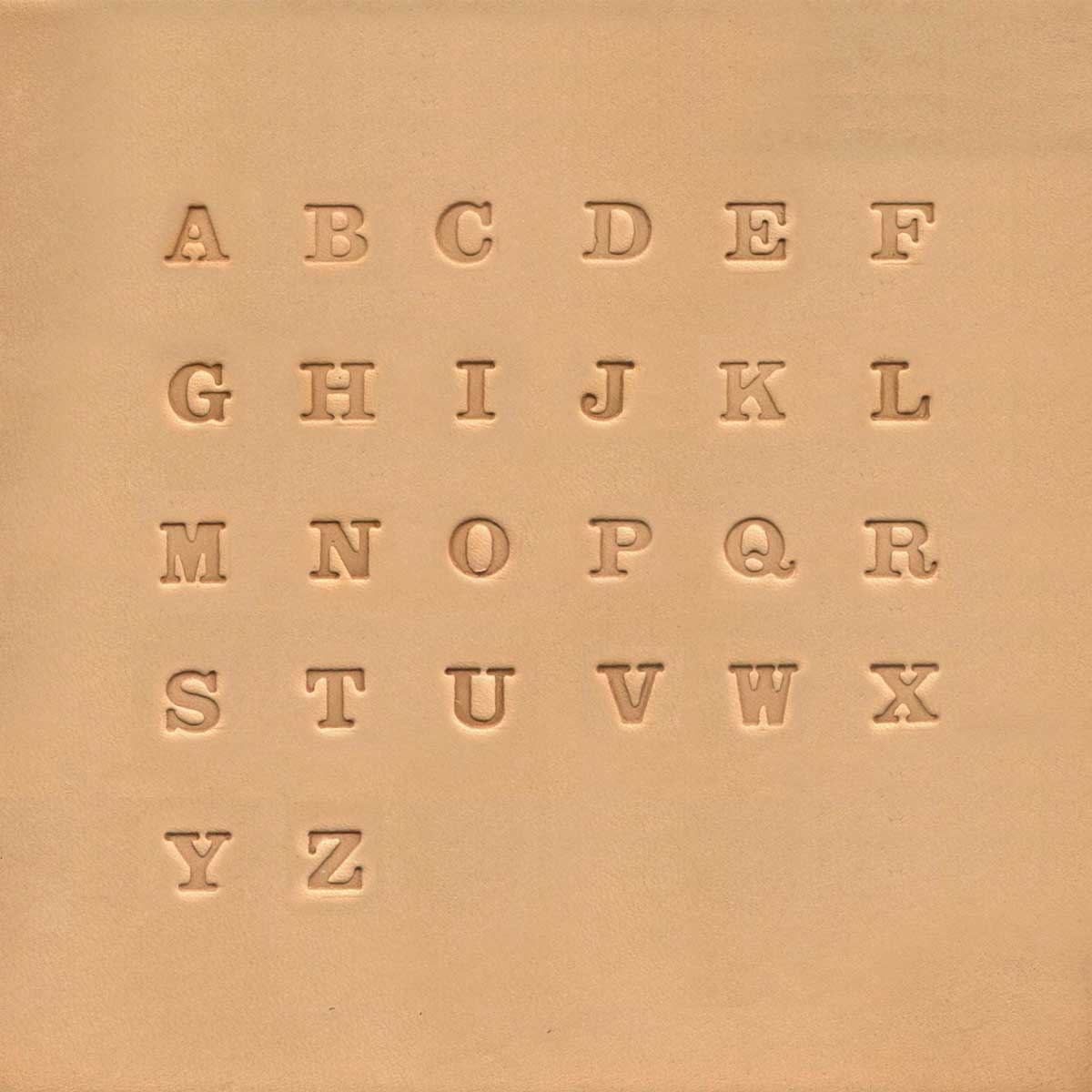 Jeu des 26 lettres de l'alphabet à frapper Ivan, lettres pleines de 0,63 cm, pour apprentissage et jeu éducatif.