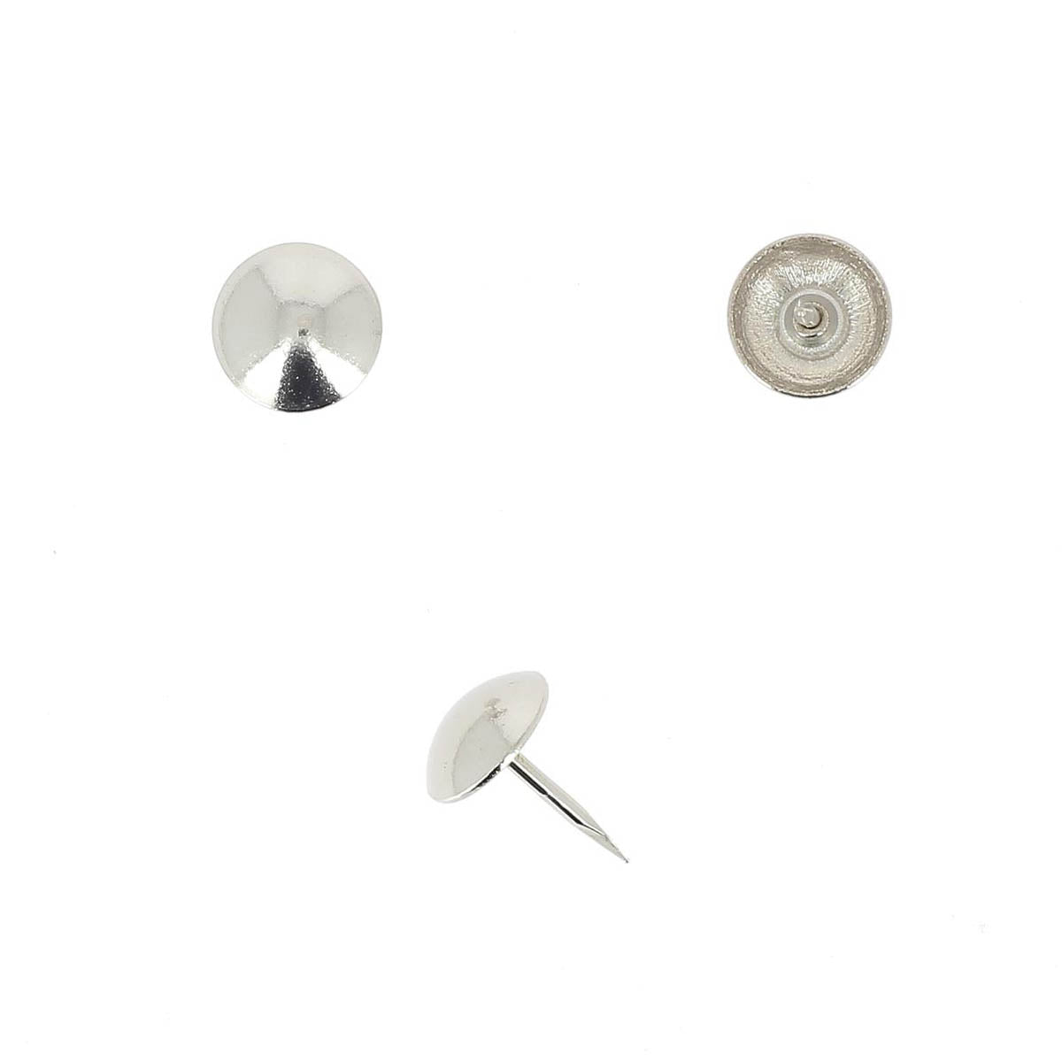 Clous tapissier décoratifs de 11 mm en nickel pour accessoires de décoration intérieure, design élégant et finition brillante.