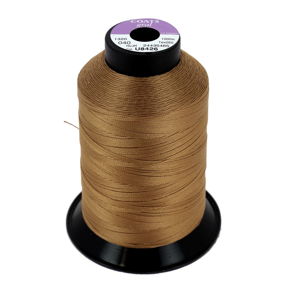 Bobine de fil polyester Coats GRAL N°40 marron Terre de Sienne, 1000m, mercerie pour couture et broderie