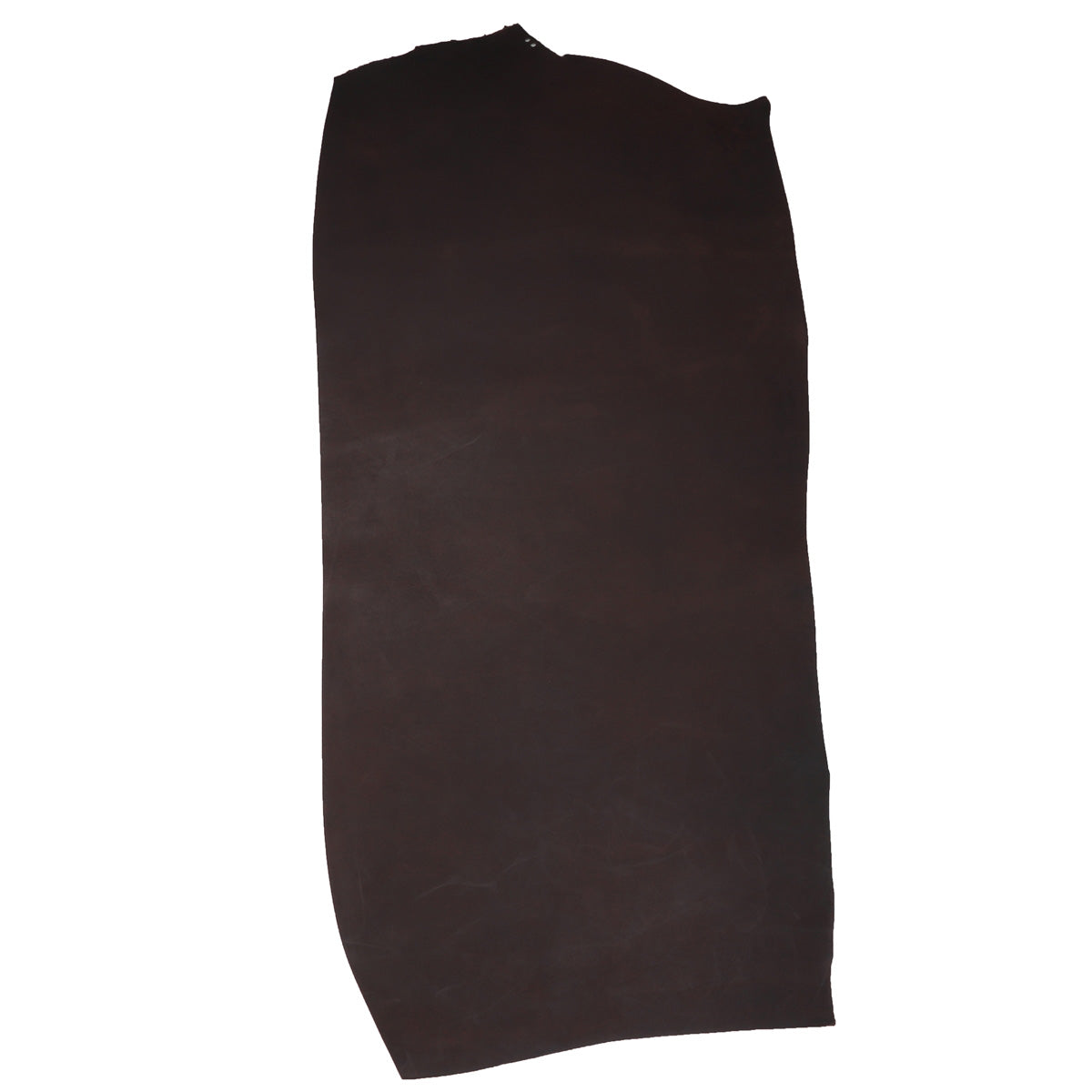 Peau de cuir en cuir de croupon tannage végétal marron, vue rapprochée montrant la texture naturelle et la finition du cuir.