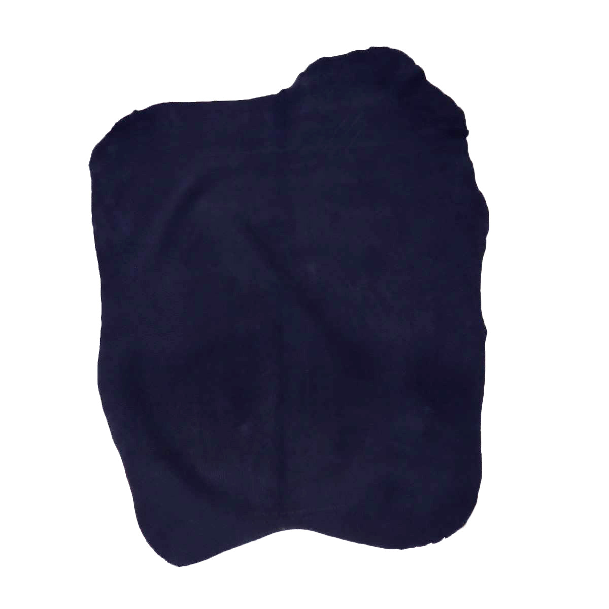 Peau de croûte de cuir de porc velours Velvet bleu marine, texture douce et souple, pour projets de maroquinerie ou décoration.