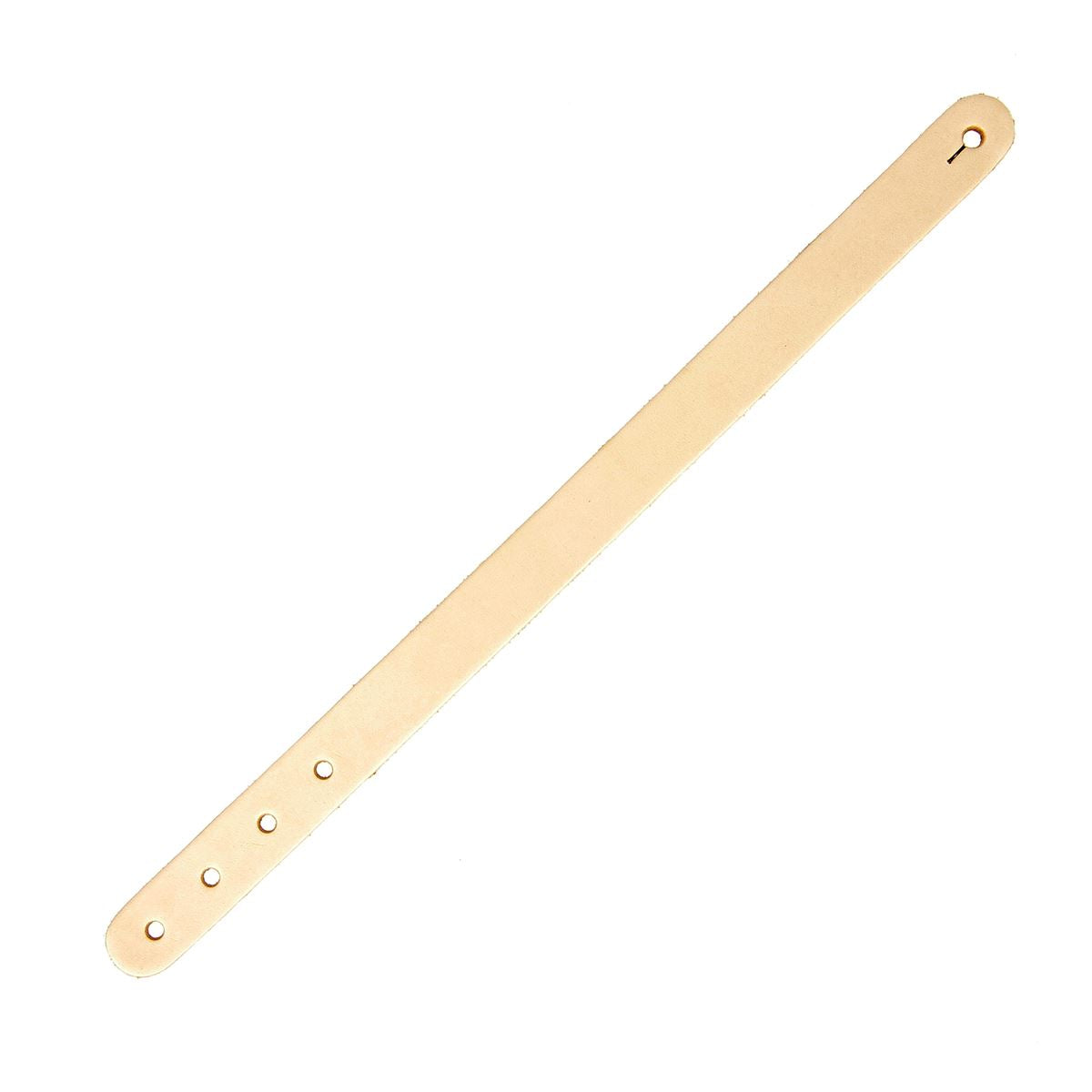 Découpe pour bracelet en cuir naturel de 24,5 x 1,5 cm, fabriquée par Deco Cuir, personnalisable pour adultes.