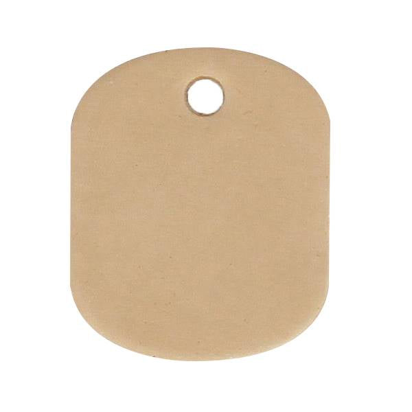 Découpe ellipse en cuir naturel pour porte-clés, fabriquée par Deco Cuir, idéale pour la personnalisation.