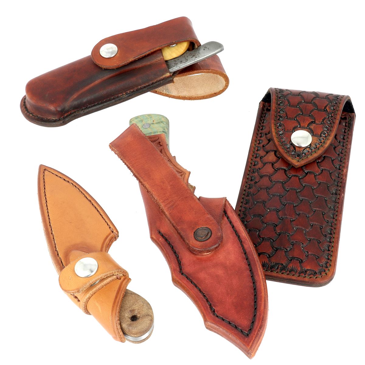 Atelier formation Deco Cuir pour fabriquer un étui en cuir pour couteau fixe ou pliant, étape avancée