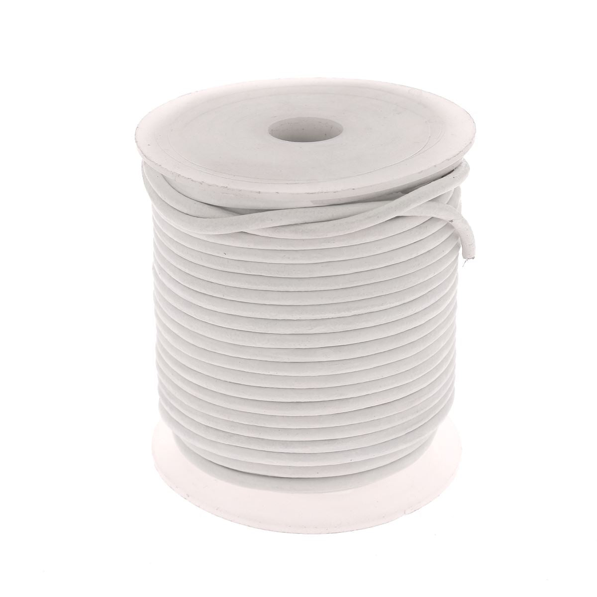 Lacet en cuir rond de 3 mm de Deco Cuir, pigmenté, visible en détail avec finition lisse et couleur vibrante.
