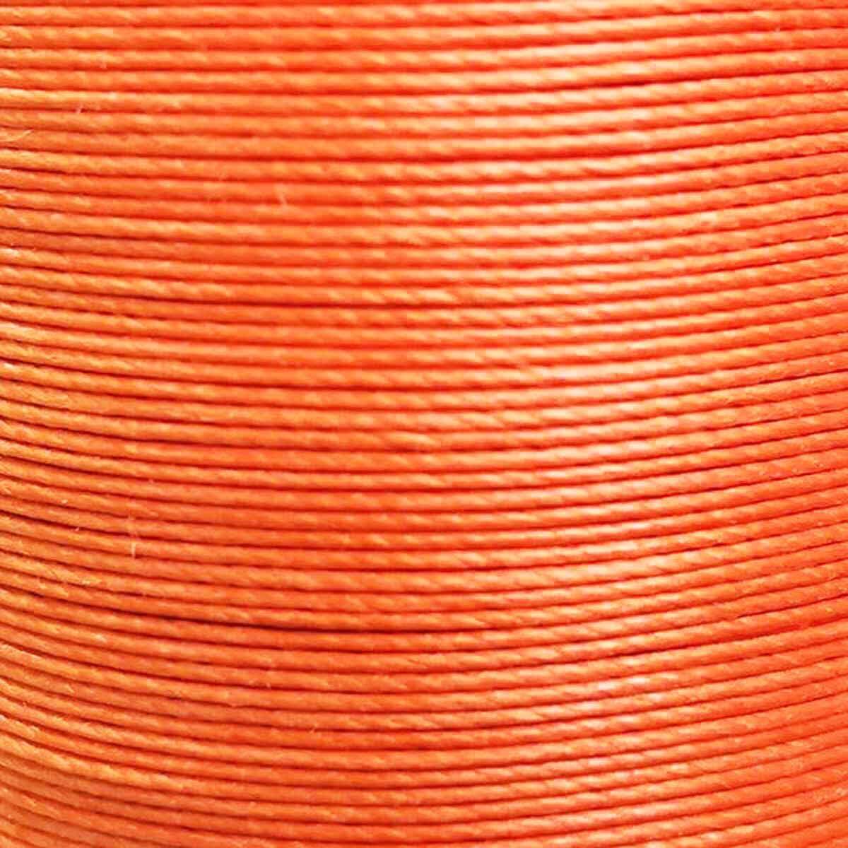 Fil de lin ciré MeiSi de 80m, ultra-fine, 0,55 mm, en orange, idéal pour mercerie et travaux de couture.