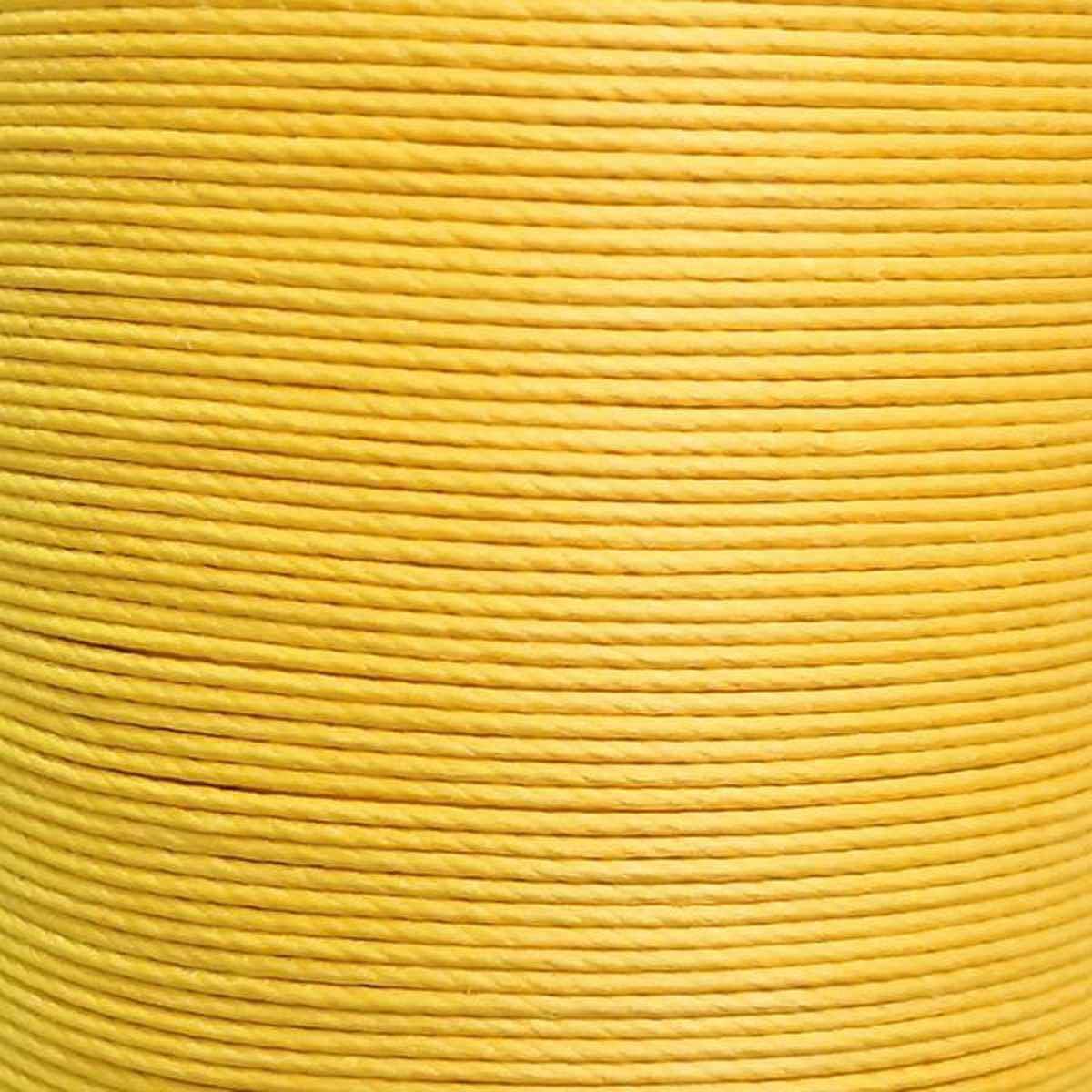 Fil de lin ciré MeiSi super fin de 8m, jaune banane, 0,65 mm, mercerie pour couture et broderie.