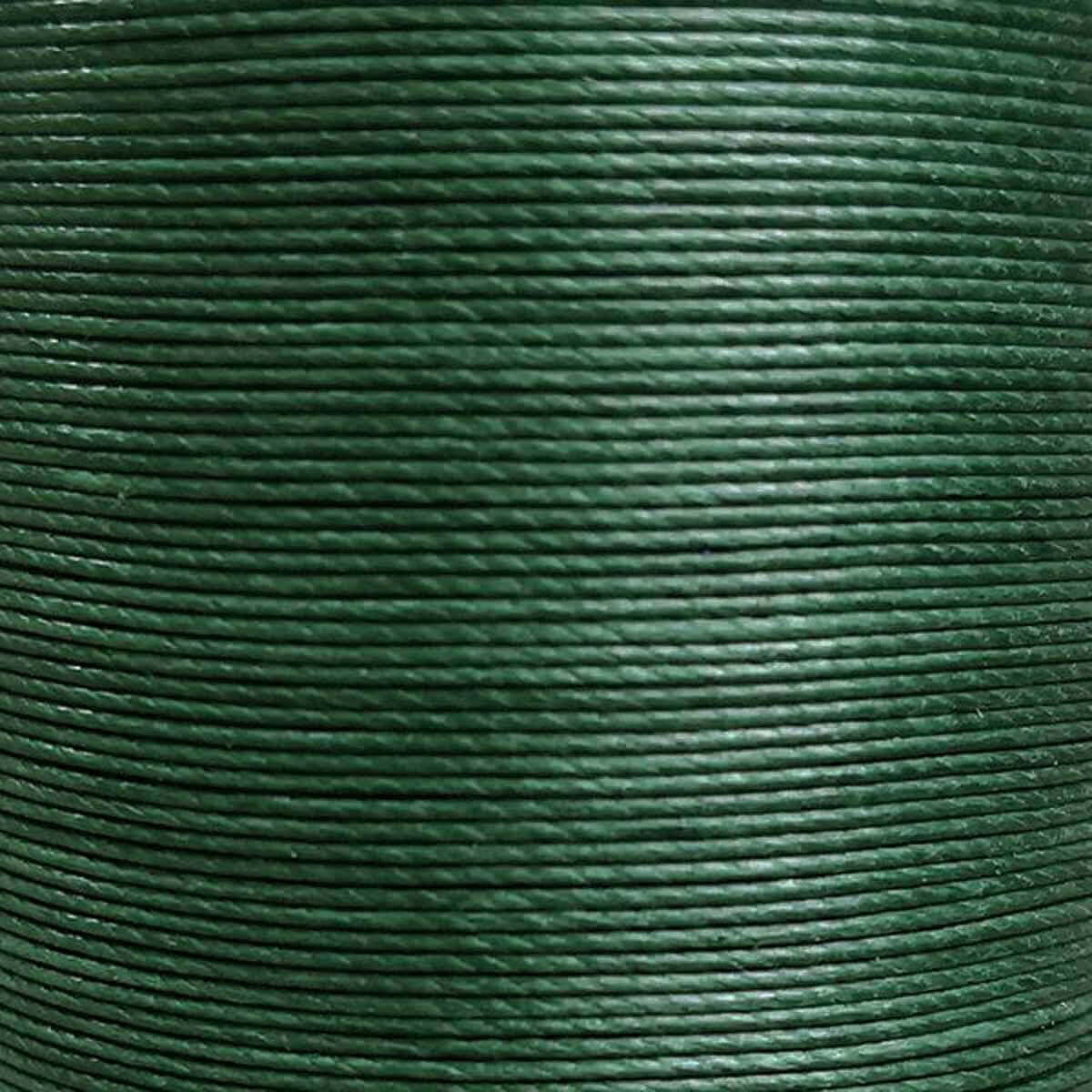 Bobine de fil de lin ciré MeiSi M40, 90m, 0,45 mm, vert foncé, mercerie, fil fin pour couture et broderie