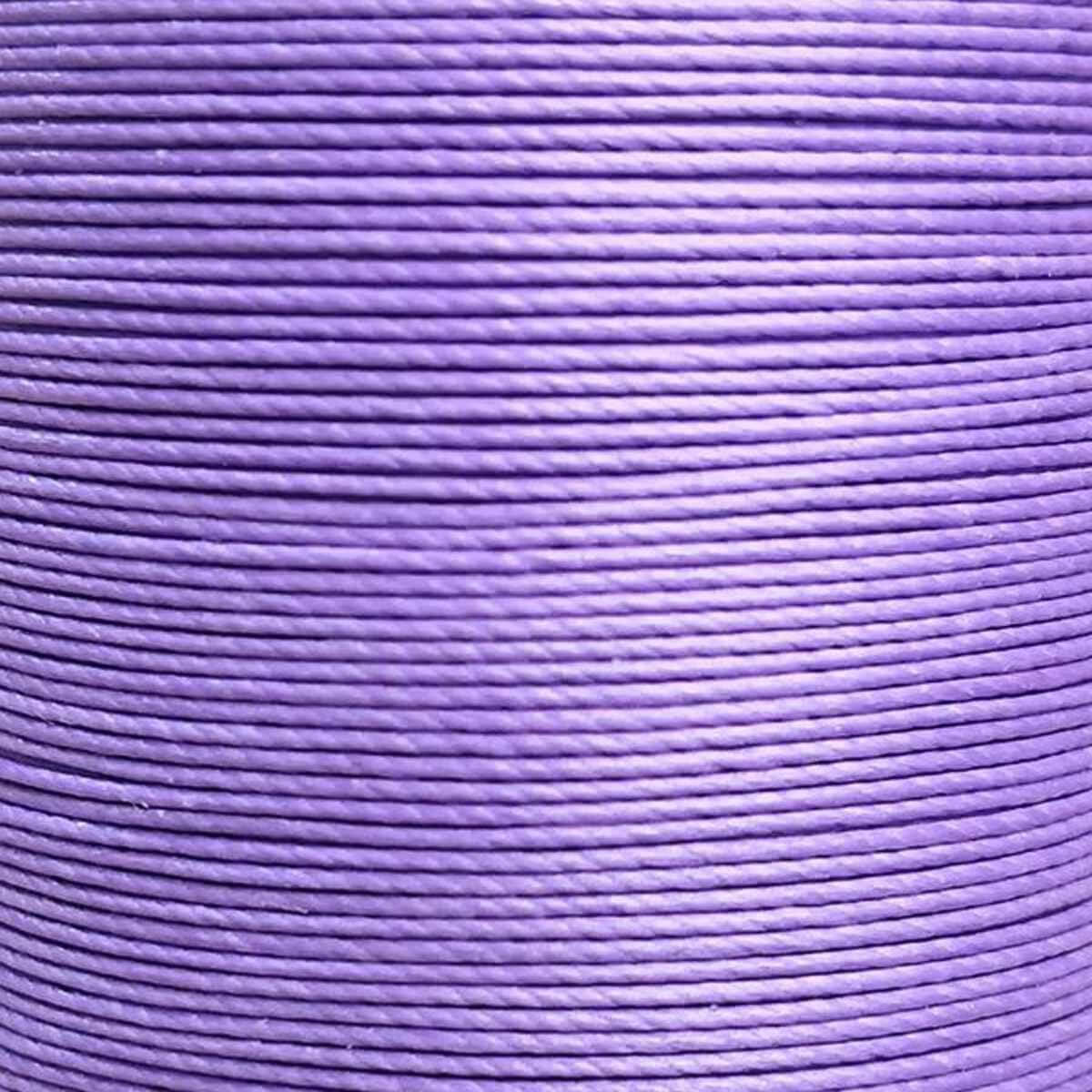 Fil de lin ciré MeiSi lavande, 8m, super fin, 0,55 mm, pour mercerie, image montrant le fil en bobine.