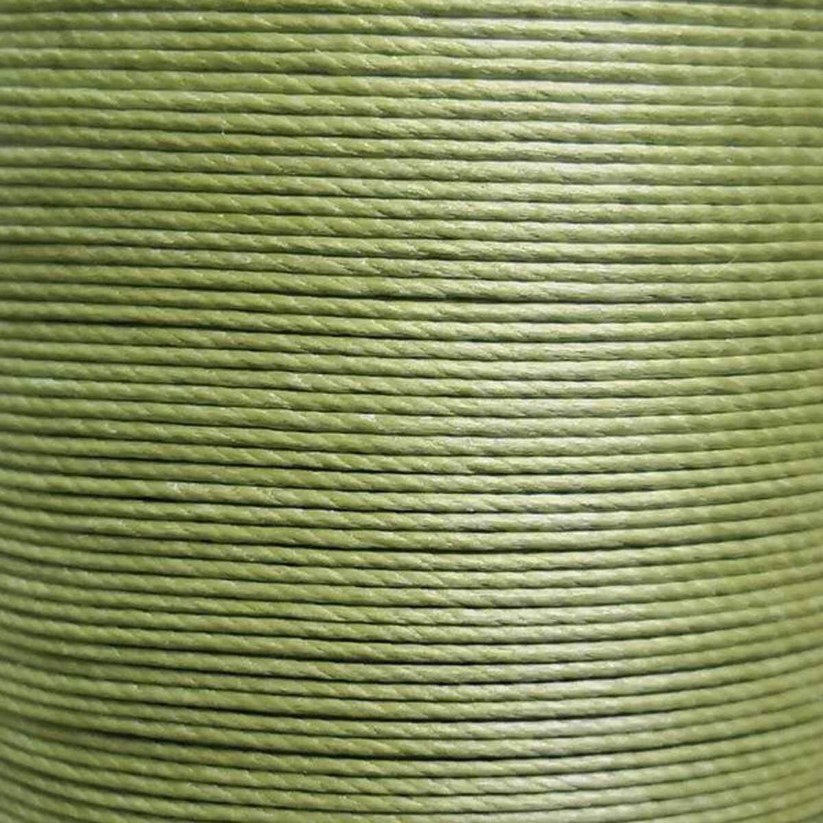 Bobine de 80m de fil de lin ciré MeiSi vert olive, 0,55 mm, pour mercerie, finition fine, modèle M50.