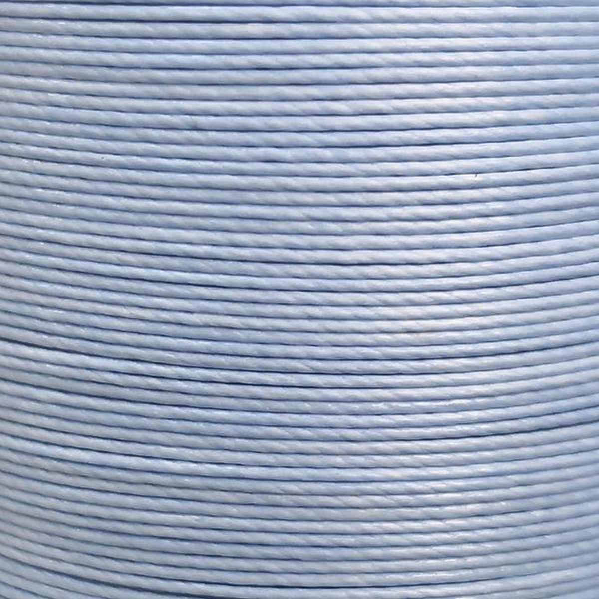 Bobine de 90m de fil de lin ciré MeiSi M40, 0,45 mm, bleu pastel, mercerie fine pour couture et broderie.