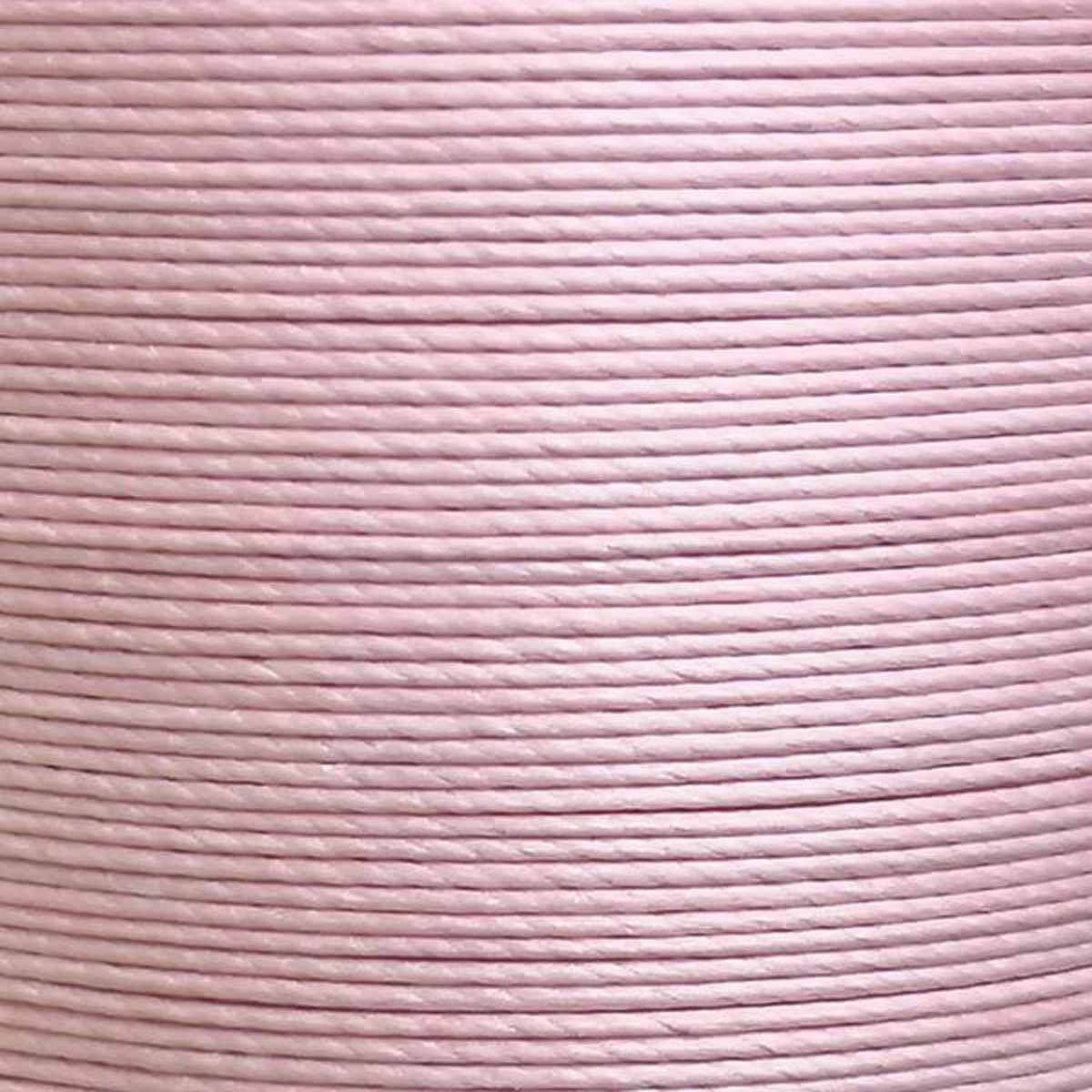 Bobine de 80m de fil de lin ciré MeiSi super fin M50, 0,55 mm, couleur rose pastel, pour mercerie et couture.