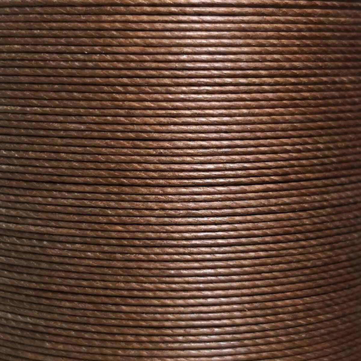 Bobine de 90m de fil de lin ciré MeiSi M40, 0,45 mm, couleur moka, pour mercerie et couture.
