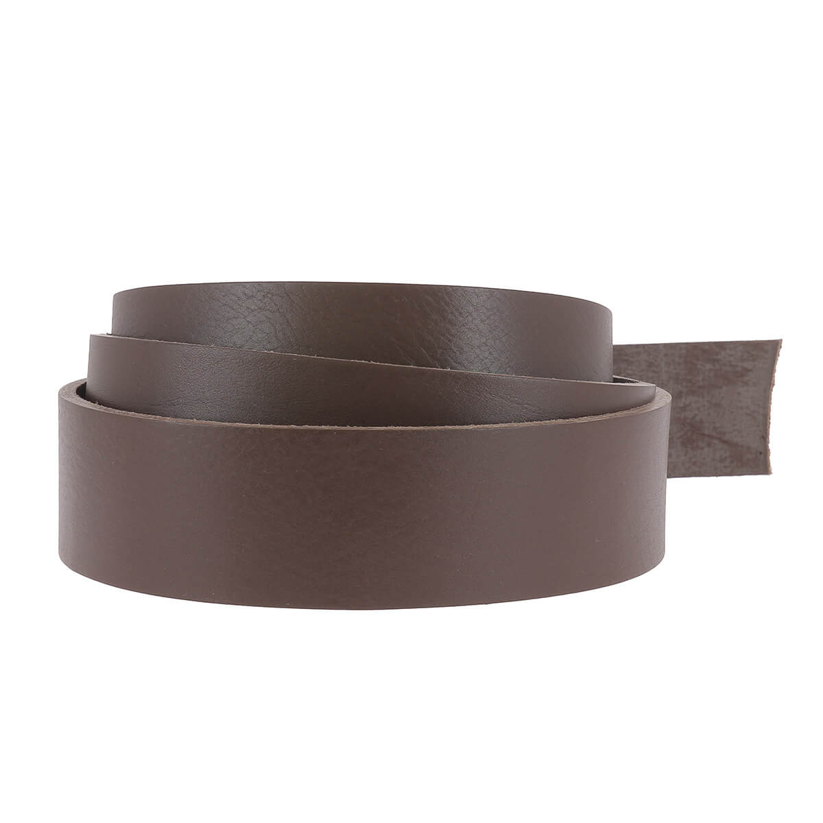Lanière en cuir de collet nourri foulonné, marron café, 3,4 mm d'épaisseur, fabriquée par Deco Cuir.