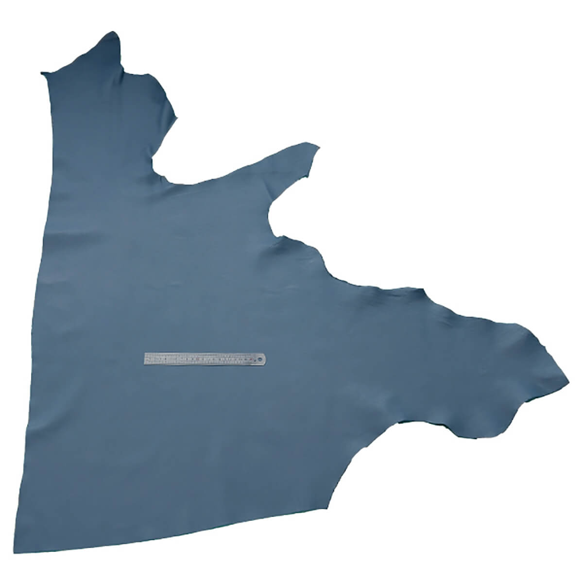 Peau de cuir de vachette SWEET 2 en bleu gris, peau de cuir authentique pour projets de maroquinerie ou décoration.