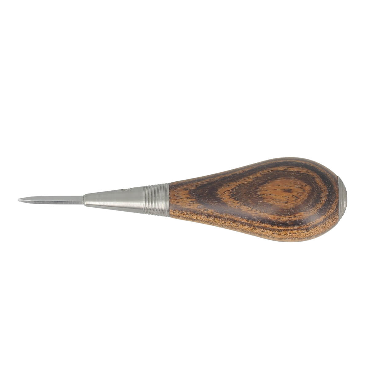 Alêne aux pinces sellier Jérôme David Excellence, 3mm, manche en bois de Bocote, outil de maroquinerie pour travailler le cuir.