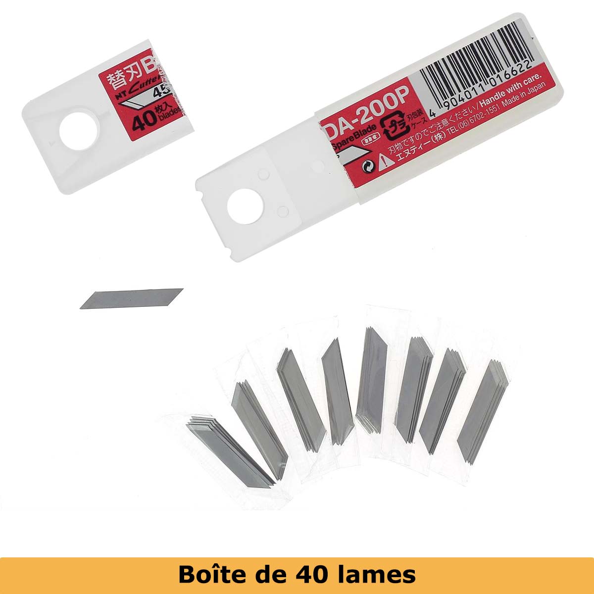Lames de rechange pour cutter circulaire NT Cutter IC-1500P, 40 pièces, fabriquées au Japon, outil de coupe précis.