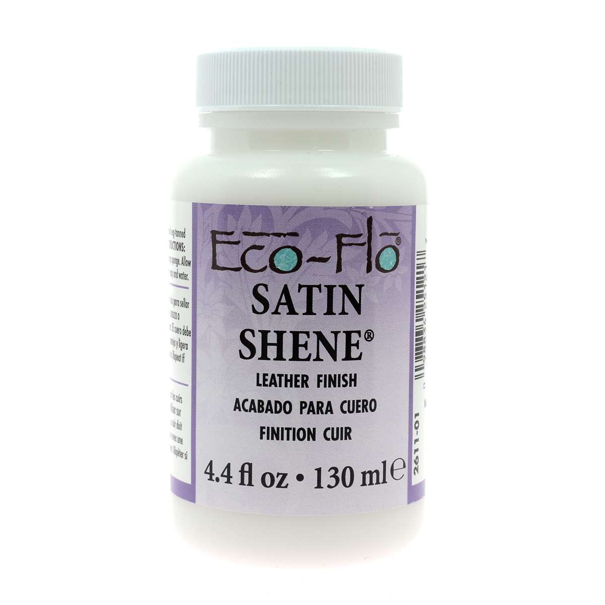 Finition mate Eco-Flo Satin Shene pour protection du cuir, teinture et peinture, finition douce et durable.