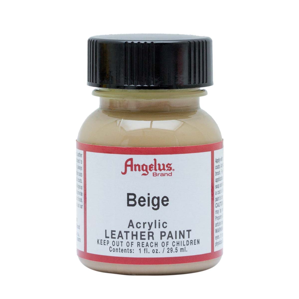 Peinture acrylique pour cuir Angelus 070 Beige, 29,5 ml, teinture et peinture pour rénovation et customisation de cuir.