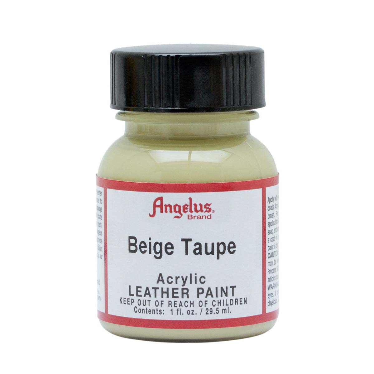 Peinture cuir acrylique Angelus Beige Taupe, 29,5 ml, peinture pour cuir, teinture et finition pour projets de restauration.