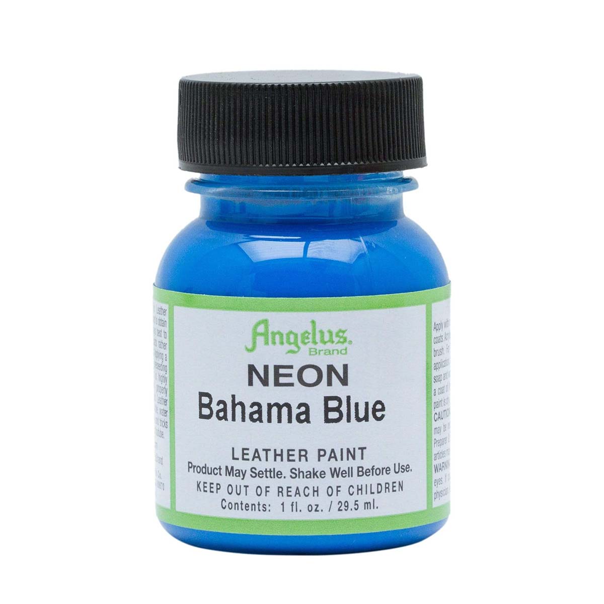 Peinture cuir acrylique Angelus Néon Bahama Blue 29,5 ml, Teintures et peintures pour cuir, couleur vibrante et lumineuse