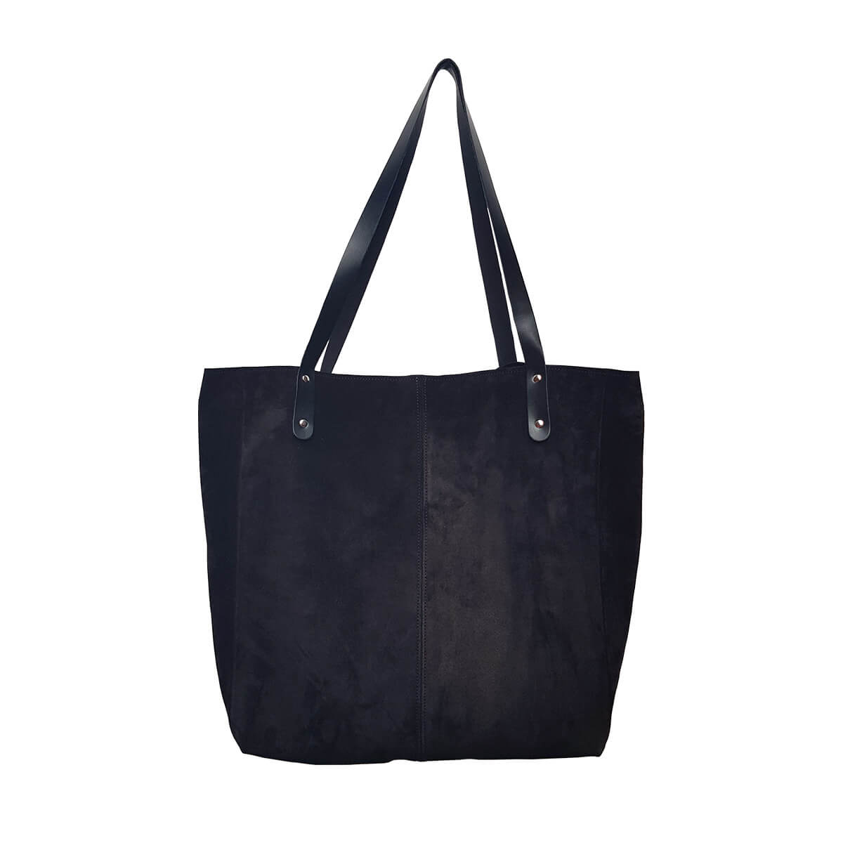 Kit DIY Deco Cuir pour créer un sac cabas en cuir noir, avec matériaux et instructions pour confectionner votre propre sac.