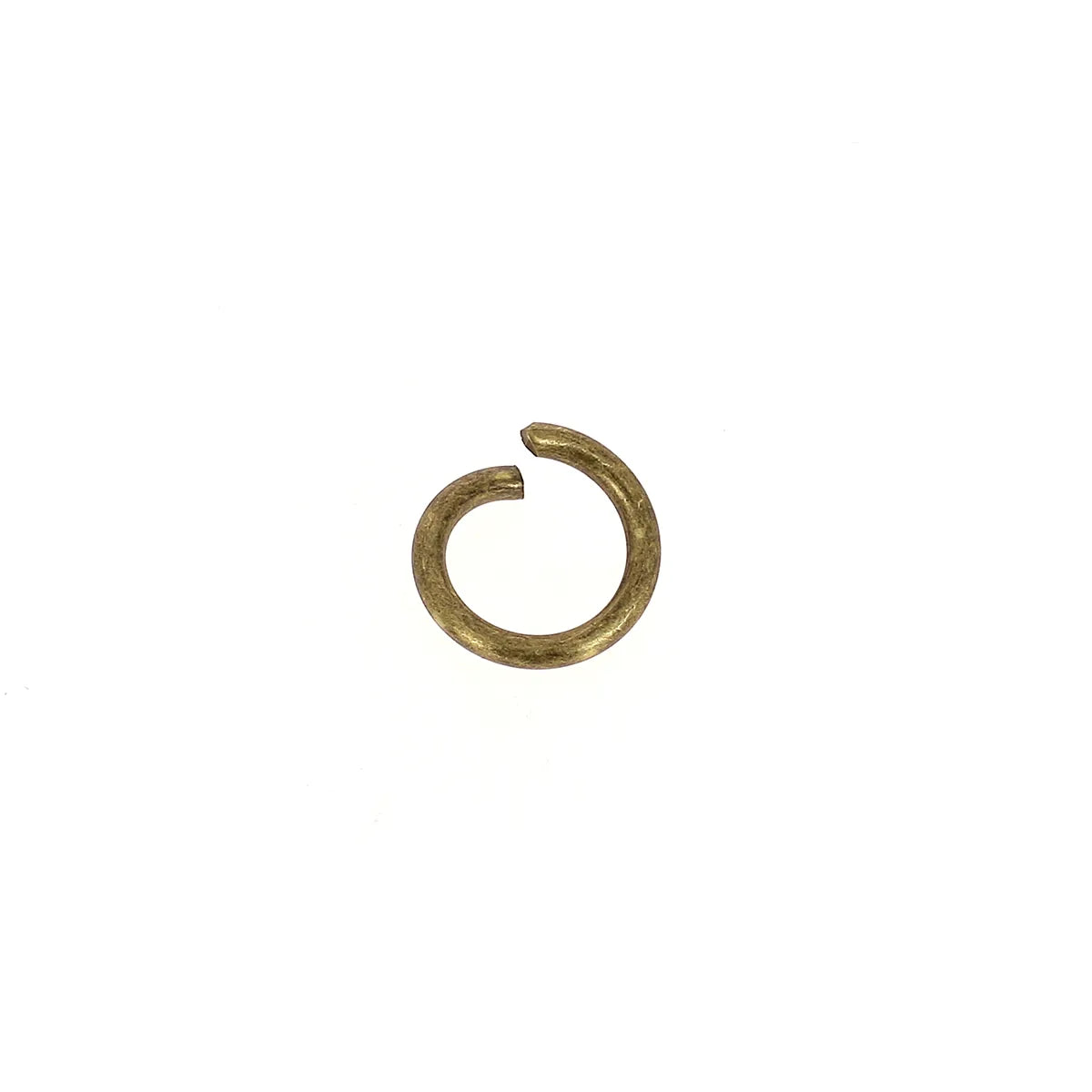 Anneau de jonction rond ouvert en acier laiton vieilli Ø 10 mm pour porte clés, accessoires et bijoux