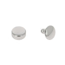 Lot de 100 rivets doubles calotte en acier avec tête plate de 9 mm, finition nickelée, pour accessoires et travaux de fixation.