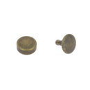 Lot de 100 rivets doubles calotte en acier avec tête plate de 9mm, accessoires Ivan pour fixation solide et durable.