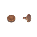 Rivets doubles à calotte en acier, tête plate de 9 mm, lot de 100, finition vieux cuivre, accessoires Ivan.