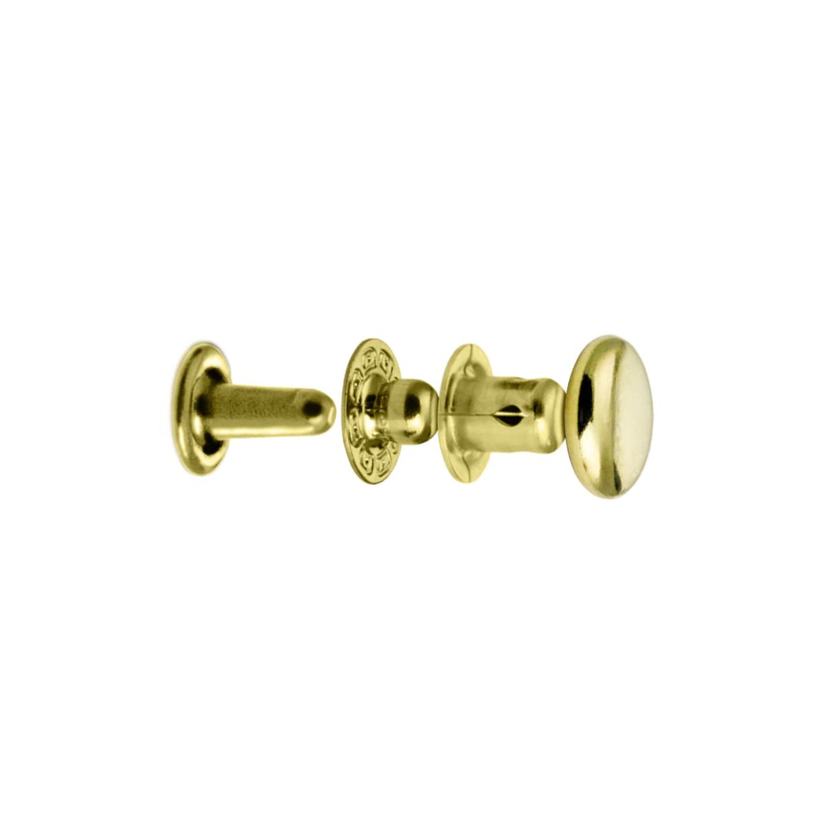 Boutons pression Ivan Segma Snaps Line 16, finition laiton, lot de 10, diamètre 10 mm, accessoires pour couture et bricolage.