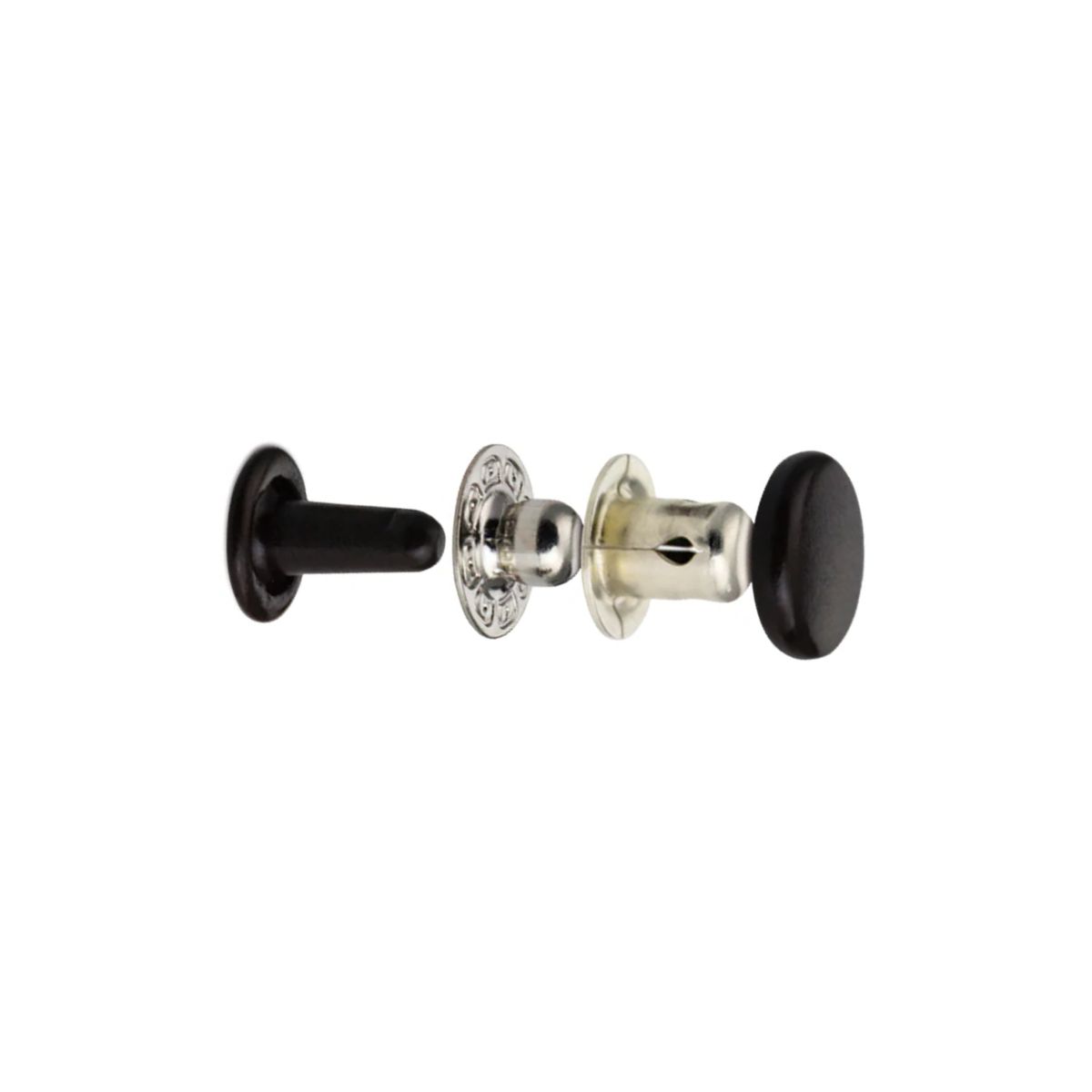 Boutons pression noirs mat Ivan SEGMA SNAPS LINE 16, lot de 10, diamètre 10 mm, accessoires pour couture et bricolage