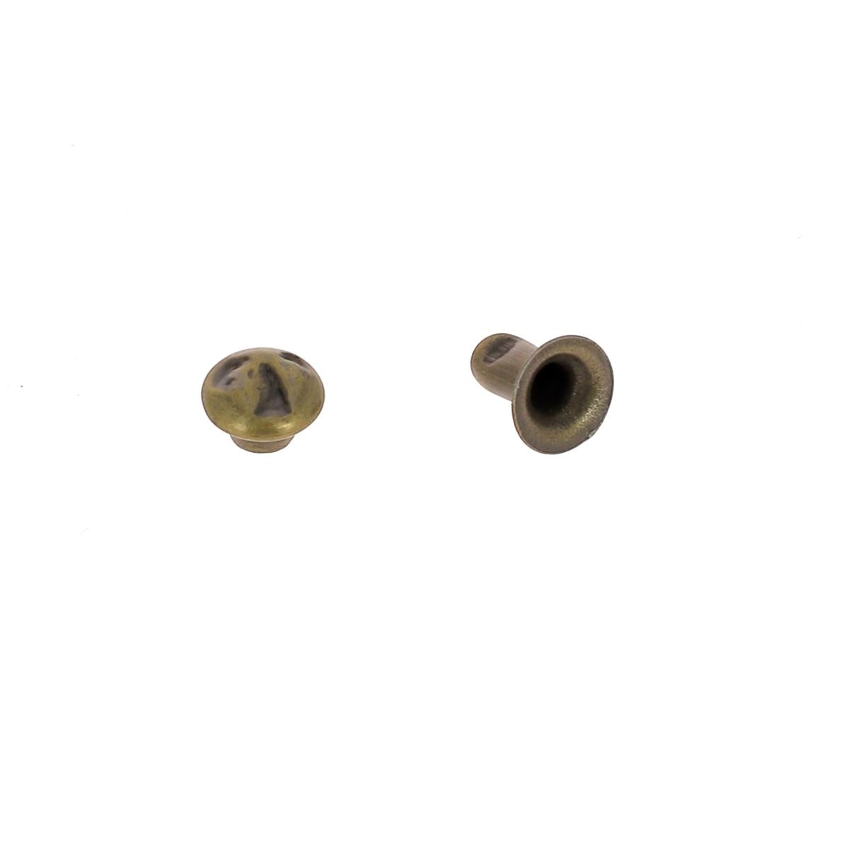 Lot de 100 rivets simples à calotte martelée de 6mm de marque Ivan, accessoires robustes pour assemblages.