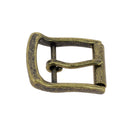 Boucle de ceinture à rouleau avec passant DUNHAM finition laiton vieilli pour sangle 32 mm de large